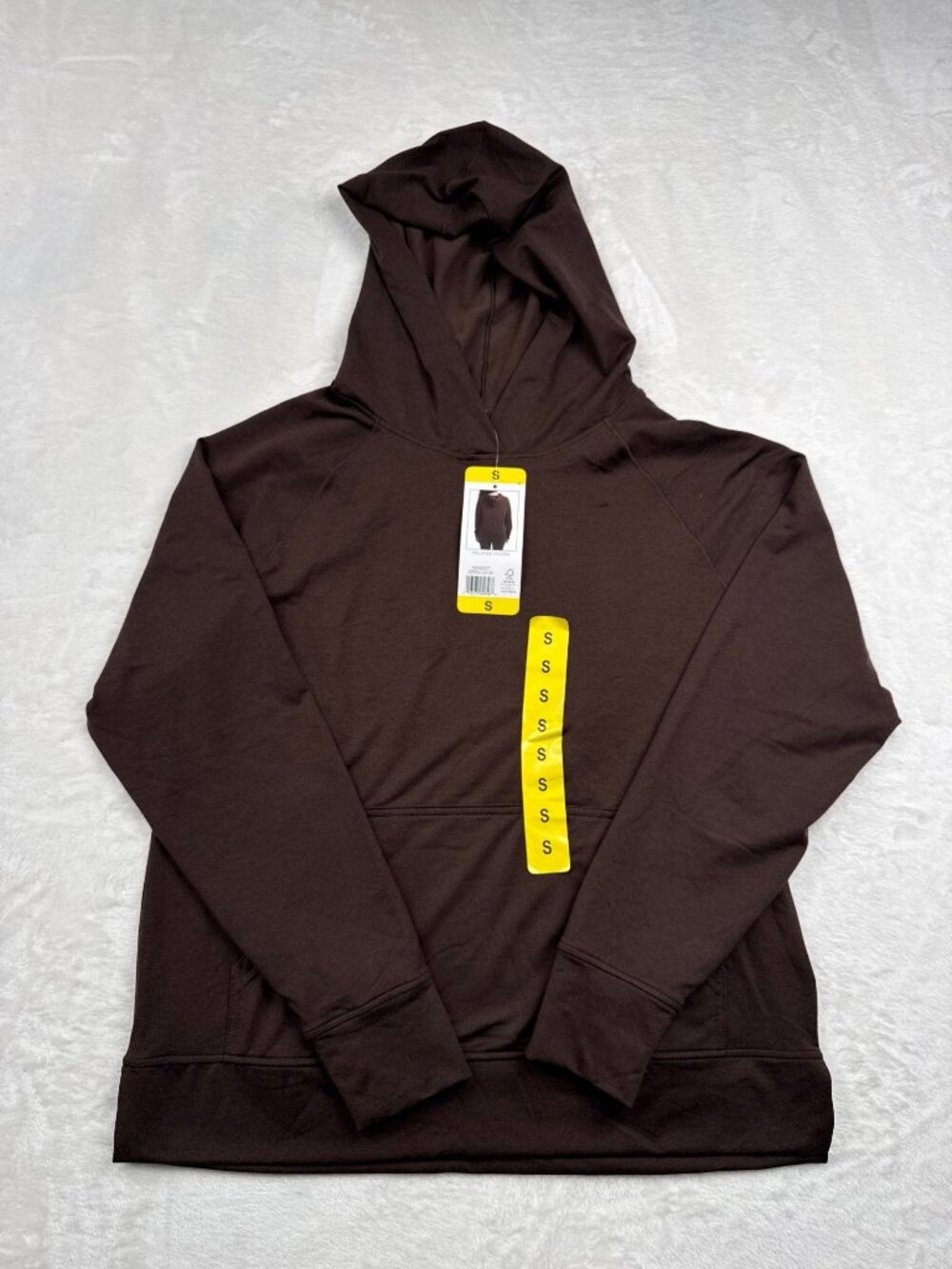 Danskin Womens Espresso Heather Melange Hoodie Size Small